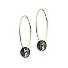 Blomdahl GT Ear Ring 25 mm, Round 8 Black diamond