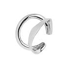 Maria Black Ripples Ear Cuff Silver (One)