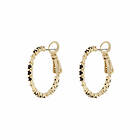 Snö Of Sweden Copenhagen small ring ear Gold/black-Onesize