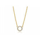 Sif Jakobs BIELLA PICCOLO halsband vita Zirkoner (guld) 45 cm