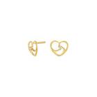 Nordahl Andersen Hjärta 8 Karat Guld Stiftörhängen Med Zirconia 30550280300