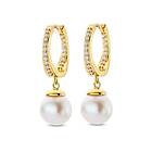 Spirit Icons Malibu Pearl Förgyllt Silver Örhängen Med Sötvattenspärla Och Zirconia S42042
