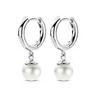 Spirit Icons Figaro Hoop Pearl sterling silver Örhängen Med Sötvattenspärlor
