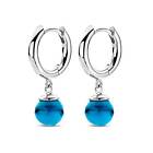 Spirit Icons Figaro Hoop Blue sterling silver Örhängen Med Zirconia