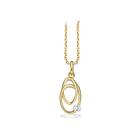 Scrouples 8 karat guld Hänge Med Zirconia