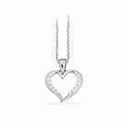 Scrouples Hjärta Rodinerat Silver Halsband Med Zirconia 239052