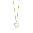 Spirit Icons Coco 14 Karat Guld Halsband Med Sötvattenspärlor Och Zirconia S1443