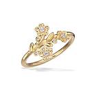 Scrouples Blomster förgyllt silver Ring Med Zirconia