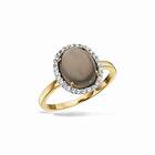 Scrouples Roset 8 Karat Guld Ring Med Rökkvarts Och Zirconia 714203