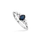 Scrouples 14 Karat Vitguld Ring Med Diamanter 0,16 Carat H-w/si Og Safir 713756