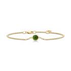 Julie Sandlau Primini Moss Green förgyllt silver Armband Med Kristall