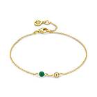 Spirit Icons Lucky Bracelet Green förgyllt silver Armband Med Zirconia