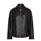 Mango Worn Leather Effect Jacket (Dam)