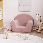 vidaXL Barnsoffa rosa mjuk plysch