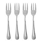 House Doctor Brush tårtgaffel 15 cm 4-pack silver finish