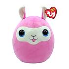 TY Squishy Beanies Pink llama Lana, 25 cm