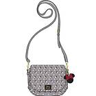 Loungefly Disney Minnie Sm Gray Aop Xbody Bag