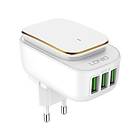 LDNIO Set Adapter A3305 220v 3x Usb 3,4a Lightning Cable Led Light