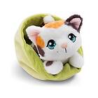 Nici gosedjur cat in light green basket 12 cm
