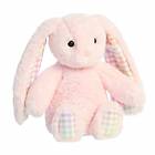 Aurora Rainbow Gingham Bunnies Gosedjur Rosa Kanin, 18 cm