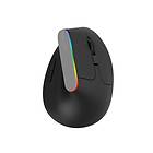 Delux Wireless Vertical Mouse M618C 2,4G 1600DPI RGB (black) Ergonomisk mus 6 knappar Svart