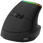 Delux Wireless Vertical Mouse M618DB BT4.0 2,4Ghz 4000DPI RGB Vertical mouse Optisk gyroskopiska 6 knappar Svart