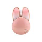 MOFII Wireless Mouse Bluetooth Rabbit M6DM Oil Painting (White-Pink) Mouse 3 knappar Pink