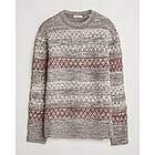 KnowledgeCotton Apparel Knitted Pattern Lambswool Crewneck (Herr)