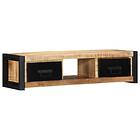 vidaXL Tv-bänk 100x30x25 cm massivt grovt mangoträ