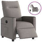 vidaXL Elektrisk reclinerfåtölj taupe tyg