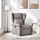vidaXL Reclinerfåtölj taupe tyg