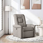 vidaXL Reclinerfåtölj taupe tyg