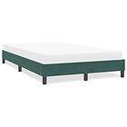vidaXL Sängram utan madrass mörkgrön 120x220 cm sammet