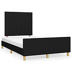 vidaXL sängram utan madrass svart 120x190 cm tyg