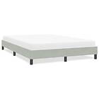 vidaXL Sängram utan madrass ljusgrå 140x210 cm sammet