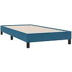 vidaXL Sängram utan madrass mörkblå 90x220 cm sammet