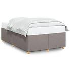 vidaXL sängram utan madrass taupe 120x190 cm tyg