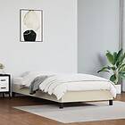 vidaXL Sängram gräddvit 90x190 cm konstläder