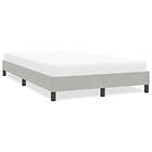 vidaXL Sängram utan madrass ljusgrå 120x210 cm sammet