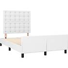 vidaXL sängram utan madrass vit 120x190 cm konstläder