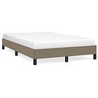 vidaXL sängram utan madrass taupe 120x190 cm tyg