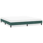 vidaXL Sängram utan madrass mörkgrön 200x210 cm sammet