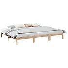 vidaXL Sängram familje utan madrass 270x200 cm massiv furu