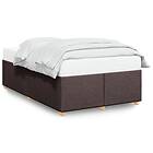 vidaXL sängram utan madrass mörkbrun 120x190 cm tyg