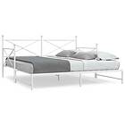 vidaXL Dagbädd med rull utan madrass vit 100x190 cm stål