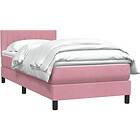 vidaXL Ramsäng med madrass rosa 100x210 cm sammet