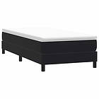 vidaXL Resårsäng utan madrass svart 100x210 cm sammet