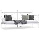 vidaXL Dagbädd utan madrass vit 80x200 cm stål