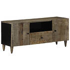 vidaXL TV-bänk ljusgrå 105x33,5x46 cm mango i massivt trä