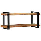 vidaXL Vägghylla 110x33x45 cm massivt trä akacia